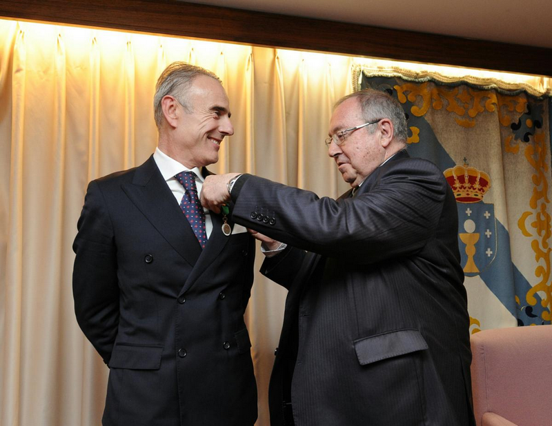 El ex presidente de la Cámara de  A Coruña, Marcelo Castro-Rial, distinguido con la Medalla de Oro de la Cámara de España 